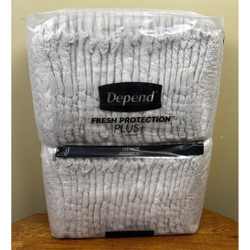 Depend Fresh Protection Plus+ Adult Medium Incontinence Leak Underwear 44 Ct~New